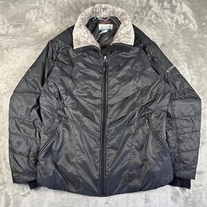 Columbia Omni Heat Women’s Black Interchange Quilted Full-zip Jacket Size 1X